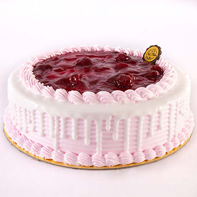 "Round shape Strawberry Wonder Cake - 1Kg (Bangalore Exclusives) - Click here to View more details about this Product